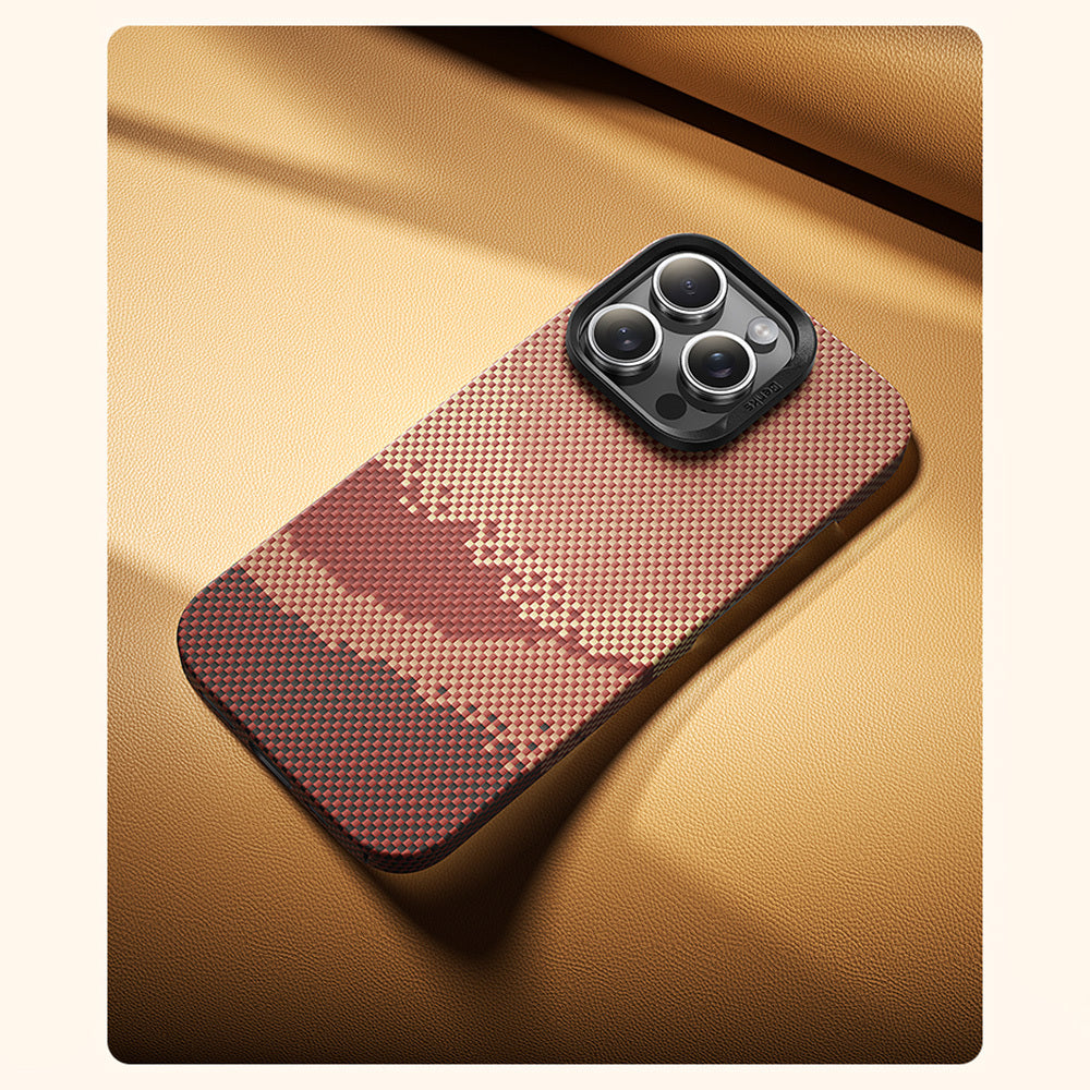 Benks GoldenTide ArmorAir 600D iPhone 16 Pro M-safe Kevlar Kılıf Benks GoldenTide ArmorAir 600D iPhone 16 Pro M-safe Kevlar Kılıf